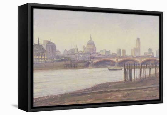 Bankside - Dusk-Julian Barrow-Framed Premier Image Canvas