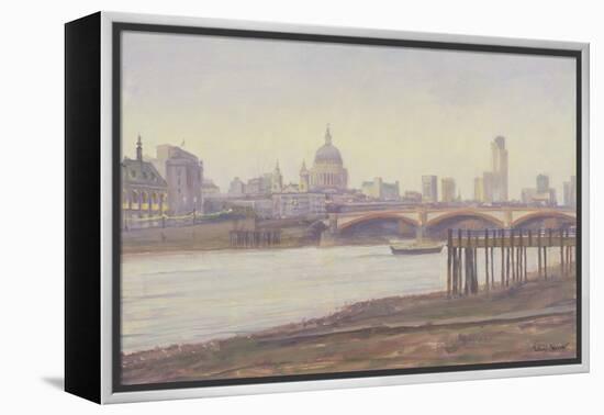 Bankside - Dusk-Julian Barrow-Framed Premier Image Canvas