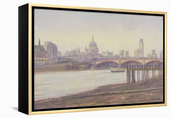 Bankside - Dusk-Julian Barrow-Framed Premier Image Canvas