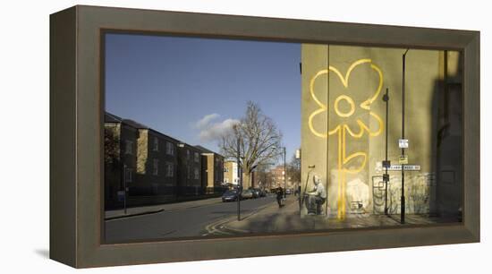 Banksy Mural, Pollard Street, Bethnal Green, London-Richard Bryant-Framed Premier Image Canvas