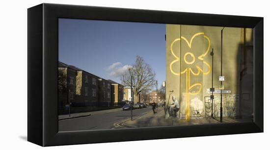 Banksy Mural, Pollard Street, Bethnal Green, London-Richard Bryant-Framed Premier Image Canvas