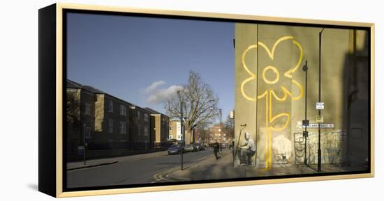 Banksy Mural, Pollard Street, Bethnal Green, London-Richard Bryant-Framed Premier Image Canvas