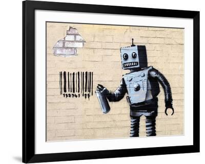額装品/バンクシー/Robot/ポスター/Banksy Tagging Robot by Banksy Art Print