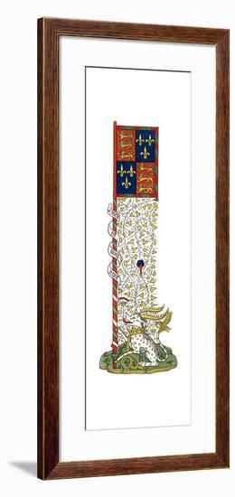 Banner of the Arms of England and France, Quartered, C1445-Henry Shaw-Framed Giclee Print