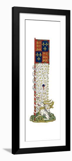 Banner of the Arms of England and France, Quartered, C1445-Henry Shaw-Framed Giclee Print