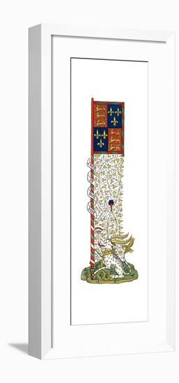 Banner of the Arms of England and France, Quartered, C1445-Henry Shaw-Framed Giclee Print