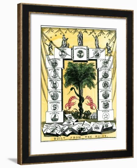 Banner of the Secession Convention in Charleston, South Carolina, c.1860-null-Framed Giclee Print