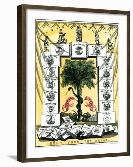 Banner of the Secession Convention in Charleston, South Carolina, c.1860-null-Framed Giclee Print