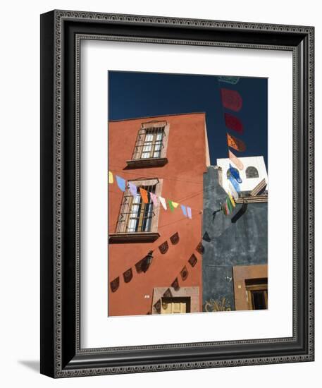 Banners in Street, San Miguel De Allende, Mexico-Nancy Rotenberg-Framed Photographic Print