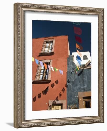 Banners in Street, San Miguel De Allende, Mexico-Nancy Rotenberg-Framed Photographic Print