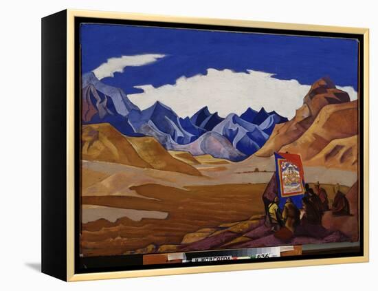 Banniere De Celui Qui Vient. (De La Suite Maitreya). (Bouddhisme Tibetain). Oeuvre De Nicholas Roer-Nicholas Roerich-Framed Premier Image Canvas