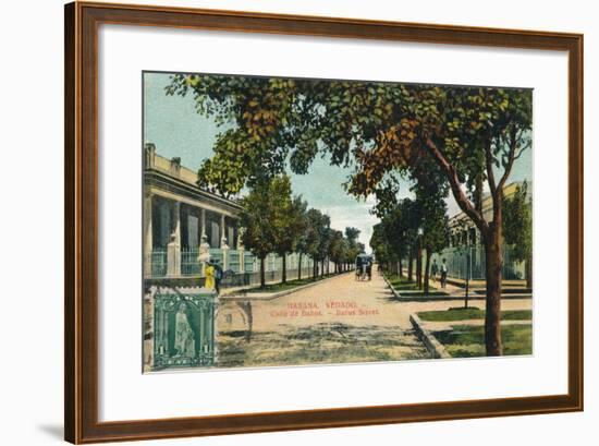 Banos Street, Havana, Cuba, C1910-null-Framed Giclee Print