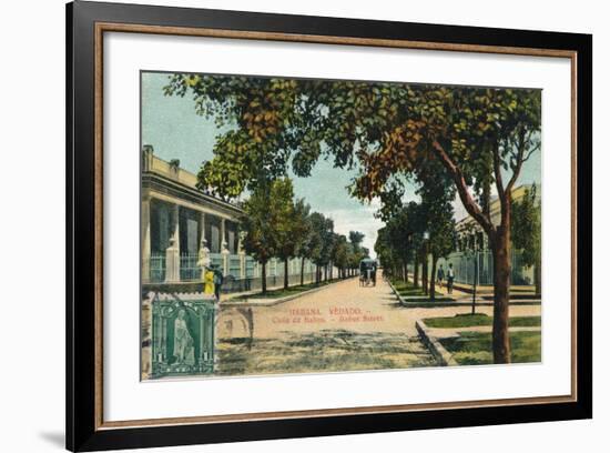 Banos Street, Havana, Cuba, C1910-null-Framed Giclee Print