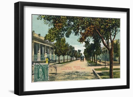 Banos Street, Havana, Cuba, C1910-null-Framed Giclee Print