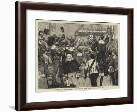 Banquet at Portsmouth to the Troops Home from the Ashantee War-Joseph Nash-Framed Giclee Print