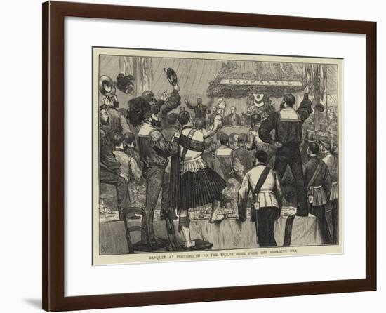 Banquet at Portsmouth to the Troops Home from the Ashantee War-Joseph Nash-Framed Giclee Print