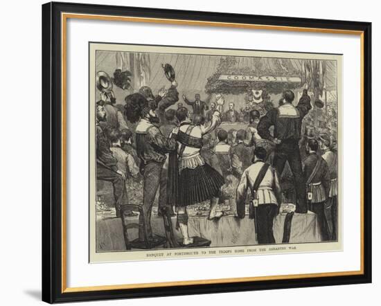 Banquet at Portsmouth to the Troops Home from the Ashantee War-Joseph Nash-Framed Giclee Print