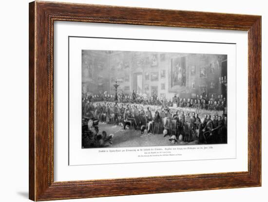 Banquet Commemorating the Victory at Waterloo, 1836-William Salter-Framed Giclee Print