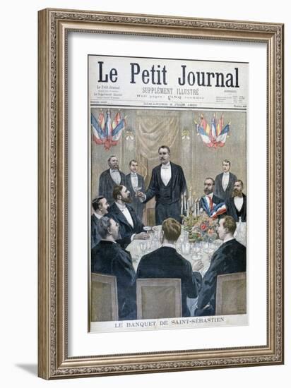 Banquet of French Nationalist and Paul Déroulède, Saint-Sebastien, Belgium, 1900-Oswaldo Tofani-Framed Giclee Print