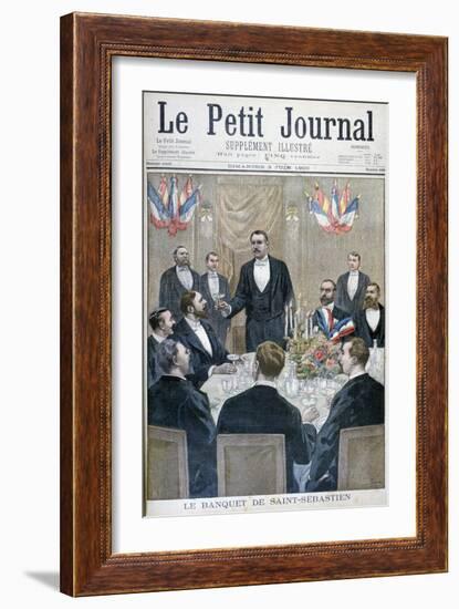 Banquet of French Nationalist and Paul Déroulède, Saint-Sebastien, Belgium, 1900-Oswaldo Tofani-Framed Giclee Print