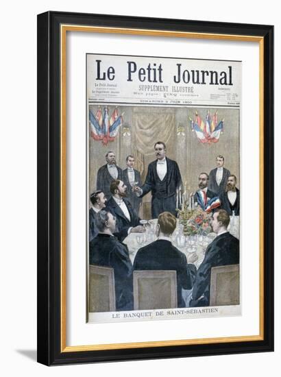 Banquet of French Nationalist and Paul Déroulède, Saint-Sebastien, Belgium, 1900-Oswaldo Tofani-Framed Giclee Print