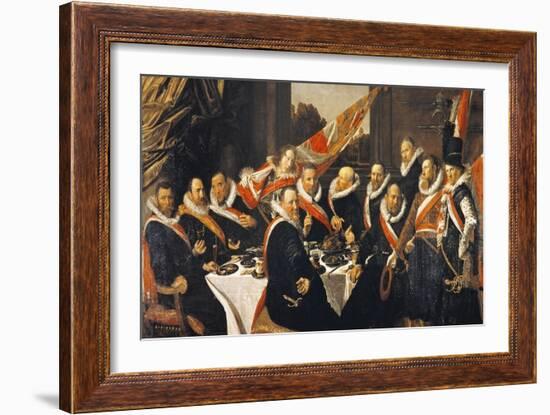 Banquet of Officers of Civic Guard of St George at Haarlem-Frans Hals-Framed Giclee Print