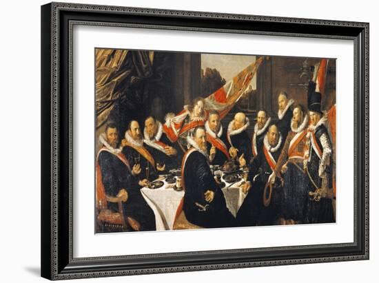 Banquet of Officers of Civic Guard of St George at Haarlem-Frans Hals-Framed Giclee Print