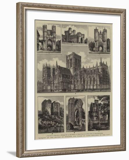 Banquet of the Mayors of England and Wales at York, Sketches in the City-Henry William Brewer-Framed Giclee Print