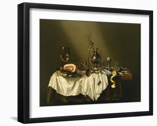 Banquet Piece with Ham, 1656 (Oil on Canvas)-Willem Claesz Heda-Framed Giclee Print