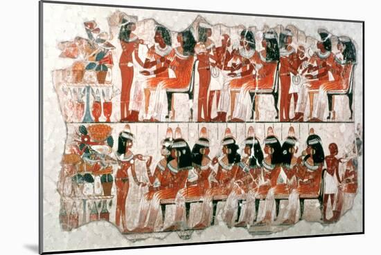 Banquet Scene, 1350 BC. Artist: Unknown-Unknown-Mounted Giclee Print