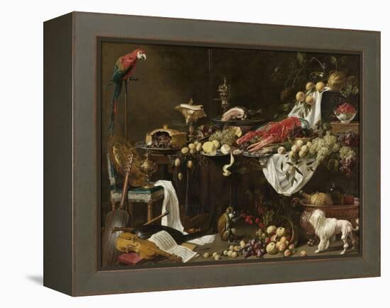 Banquet Still Life, 1644-Adriaen van Utrecht-Framed Premier Image Canvas