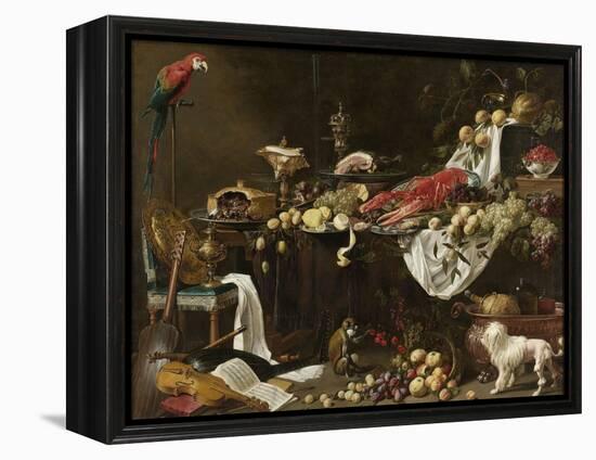 Banquet Still Life, 1644-Adriaen van Utrecht-Framed Premier Image Canvas