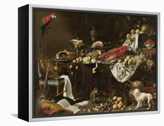 Banquet Still Life, 1644-Adriaen van Utrecht-Framed Premier Image Canvas