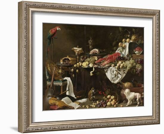 Banquet Still Life-Adriaen van Utrecht-Framed Art Print