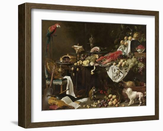 Banquet Still Life-Adriaen van Utrecht-Framed Art Print