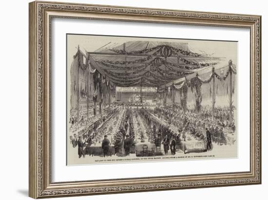 Banquet to the 9th (Queen's Royal) Lancers, in the Upper Market, Exeter-George Townsend-Framed Giclee Print