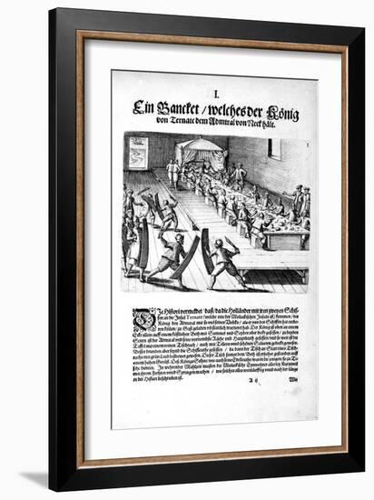 Banquet with the King, 1606-Theodore de Bry-Framed Giclee Print