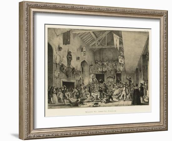 Banqueting Hall, Haddon Hall, Derbyshire-Joseph Nash-Framed Premium Giclee Print