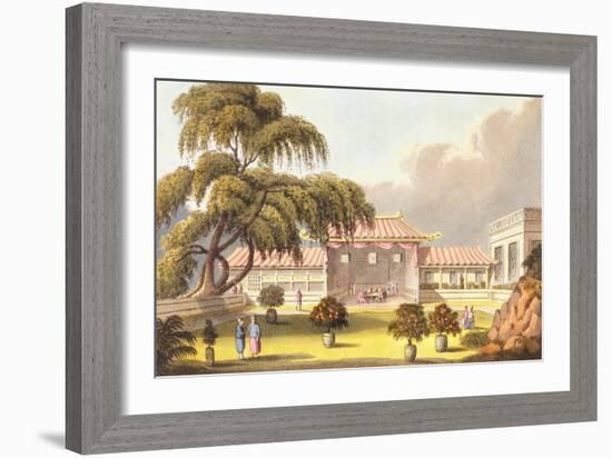 Banqueting Room at a Mandarin's House Near Canton-James Wathen-Framed Giclee Print