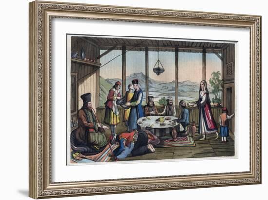 Banqueting Scene in Greece in 19Th Century-Stefano Bianchetti-Framed Giclee Print