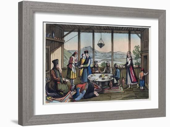 Banqueting Scene in Greece in 19Th Century-Stefano Bianchetti-Framed Giclee Print