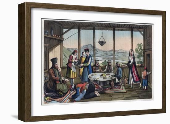 Banqueting Scene in Greece in 19Th Century-Stefano Bianchetti-Framed Giclee Print