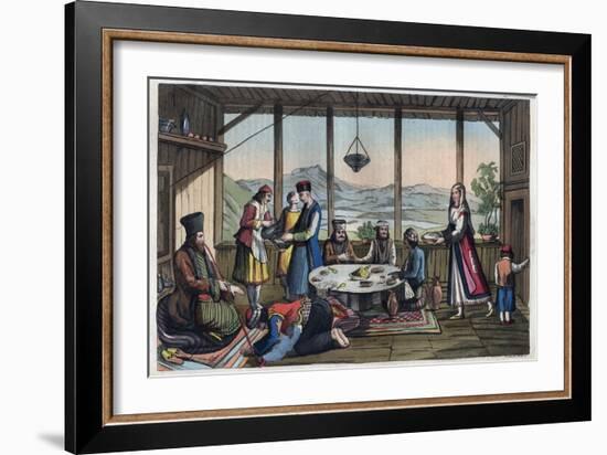 Banqueting Scene in Greece in 19Th Century-Stefano Bianchetti-Framed Giclee Print