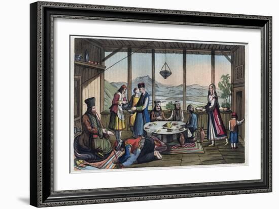 Banqueting Scene in Greece in 19Th Century-Stefano Bianchetti-Framed Giclee Print