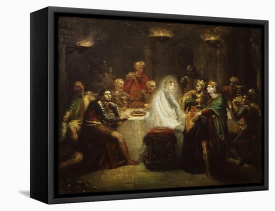 Banquo's Ghost from Macbeth, by William Shakespeare-Theodore Chasseriau-Framed Premier Image Canvas