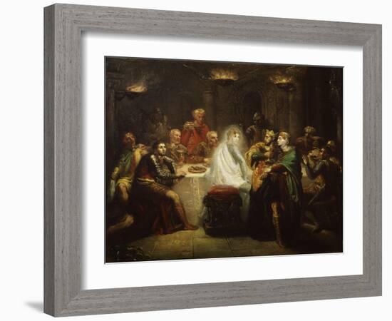 Banquo's Ghost from Macbeth, by William Shakespeare-Theodore Chasseriau-Framed Giclee Print