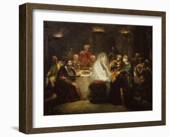 Banquo's Ghost from Macbeth, by William Shakespeare-Theodore Chasseriau-Framed Giclee Print