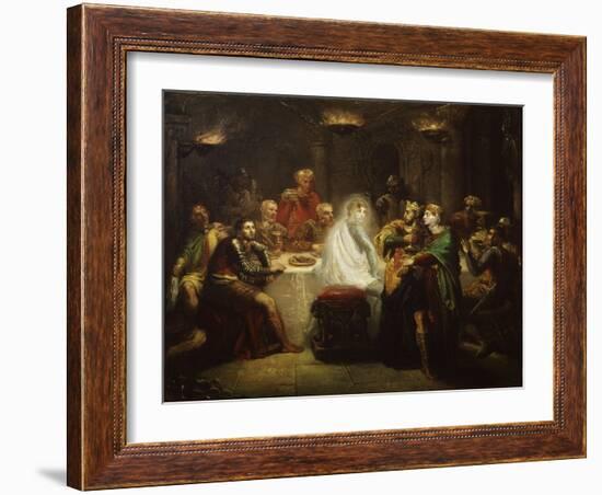 Banquo's Ghost from Macbeth, by William Shakespeare-Theodore Chasseriau-Framed Giclee Print