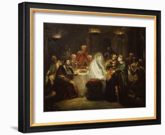 Banquo's Ghost from Macbeth, by William Shakespeare-Theodore Chasseriau-Framed Giclee Print