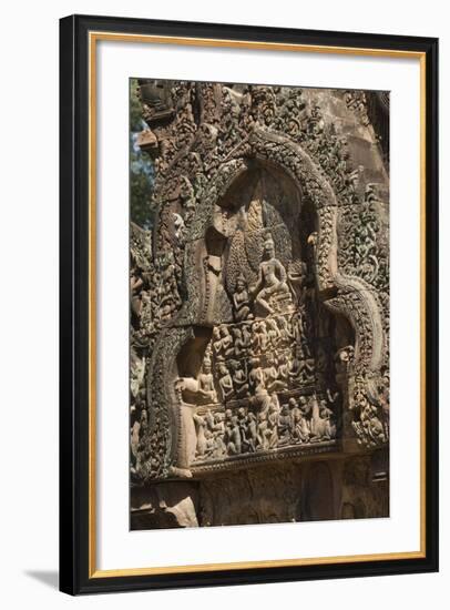 Banteay Srei Hindu Temple, Nr Angkor, Siem Reap, Cambodia-Robert Harding-Framed Photographic Print